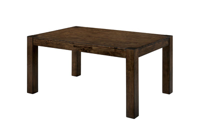 Transitional Style Solid Wood Rectangular Dining Table with Block Legs , Brown