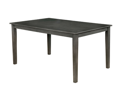 Transitional Style Solid Wood Rectangular Dining Table with Tapered Legs , Gray