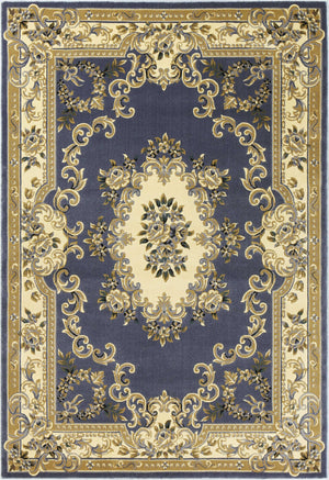 7'7" x 10'10" Polypropelene Blue Area Rug