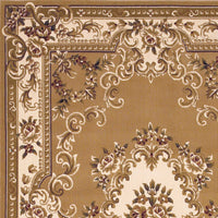 7'7" x 10'10" Polypropelene Beige-Ivory Area Rug