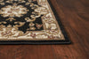 7'7" x 10'10" Polypropelene Black-Ivory Area Rug