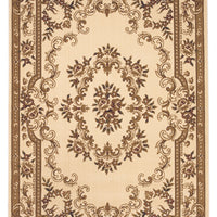 7'7" x 10'10" Polypropelene Ivory Area Rug