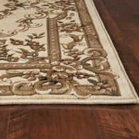 7'7" x 10'10" Polypropelene Ivory Area Rug