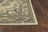 7'7" x 10'10" Polypropelene Ivory-Blue Area Rug