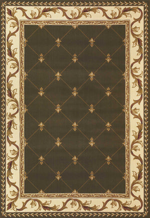 7'7" x 10'10" Polypropelene Green Area Rug