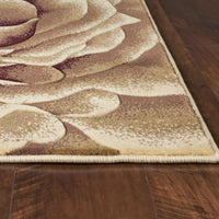 7'7" x 10'10" Polypropelene Ivory Area Rug