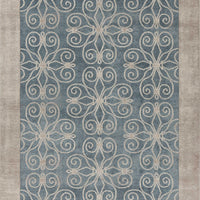 7'7" x 10'10" Polypropelene Teal Area Rug