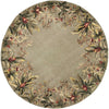 5'6" Round Wool Sage Area Rug