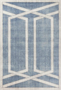 7'7" x 10'10" Polypropelene Teal Area Rug