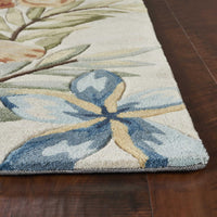 5' x 7'6" Polyester Ivory Area Rug