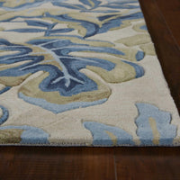 5' x 7'6" Polyester Ivory Area Rug