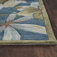 5' x 7'6" Polyester Ocean Area Rug