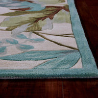 5' x 7'6" Polyester Ivory Area Rug