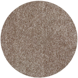 8' Round Polyester Beige Heather Area Rug