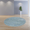 8' Round Polyester Seafoam Heather Area Rug