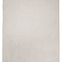 8' Round Polyester Ivory Area Rug