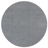 8' Round Polyester Grey Area Rug