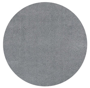 8' Round Polyester Grey Area Rug