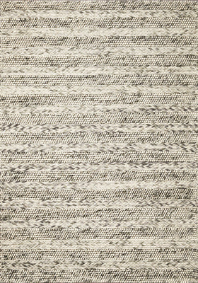 5' x 7' Wool Grey Area Rug