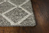 5' x 7' Wool Dark Grey Area Rug