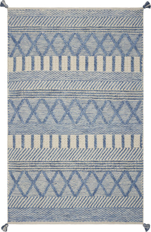 5' x 7' Polyester Denim Area Rug