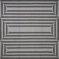 6'6" x 9'6" UV-treated Polypropelene Charcoal Area Rug