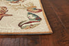 7'6" x 9'6" Polyester Beige Area Rug