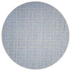 7'6" Round Wool Ice Blue Area Rug