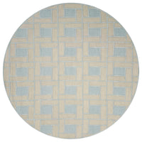 7'6" Round Wool Spa-Pumice Area Rug