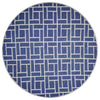 7'6" Round Wool Indigo Area Rug