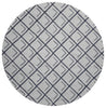 7'6" Round Wool Iron-Smoke Area Rug