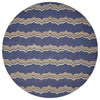 7'6" Round Wool Indigo-Pumice Area Rug