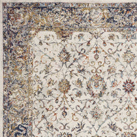 7'10"X 10'10" Polypropelene Ivory-Navy Area Rug