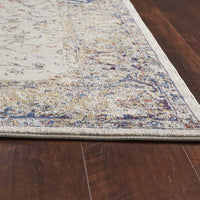 7'10"X 10'10" Polypropelene Ivory-Navy Area Rug