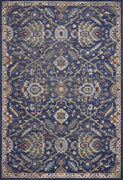 8'x11' Royal Blue Machine Woven Traditional Indoor Area Rug