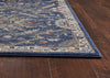 8'x11' Royal Blue Machine Woven Traditional Indoor Area Rug