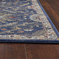 8'x11' Royal Blue Machine Woven Traditional Indoor Area Rug