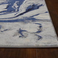 7'10" x 10'10" Polypropelene Blue Area Rug