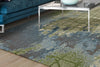 7'10" x 10'10" Polypropelene Green-Blue Area Rug