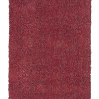 7'6" X 9'6" Polyester Red Heather Area Rug