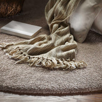 7'6" X 9'6" Polyester Beige Area Rug