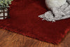 7'6" X 9'6" Polyester Red Area Rug