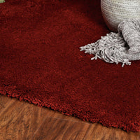 7'6" X 9'6" Polyester Red Area Rug