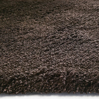 7'6" X 9'6" Polyester Espresso Area Rug