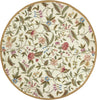 7'6" Round Wool Ivory Area Rug