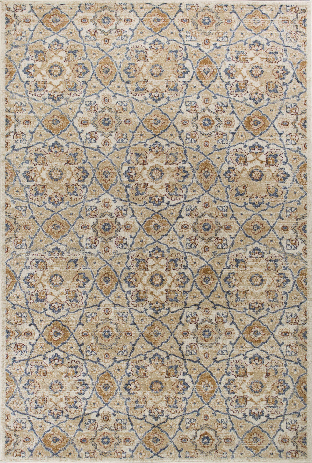 7'7" x 10'10" Polypropelene Ivory Area Rug