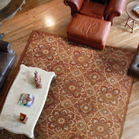 7'7" x 10'10" Polypropelene Rust Area Rug