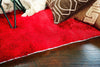 7'6" x 9'6" UV-treated Polyester Red Area Rug