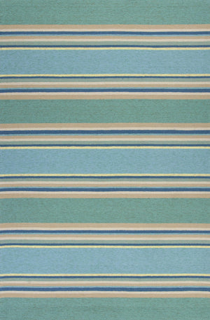 7'6" x 9'6" UV-treated Polypropelene Ocean Area Rug