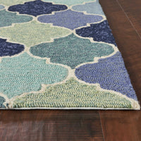 7'6" x 9'6" UV-treated Polypropelene Blue Area Rug